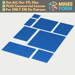 Building-Block-Buildplate.jpg Build Plates for FDM Optimized Building Bricks MineeForm 3D Print STL File