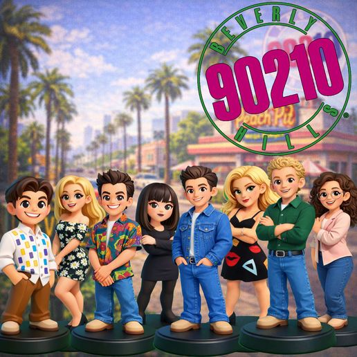 BEVERLY HILLS, 90210 PACK (8 FIGURES) - 3D figure Infinity/Disney style