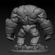 BACK.jpg Stone Golem – Miniature for RPG / D&D – STL File
