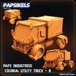 720X720-papz-industries-colonial-utility-truck-b.jpg Archivo 3D PAPZ INDUSTRIES CAMIÓN UTILITARIO COLONIAL B・Design para impresora 3D para descargar