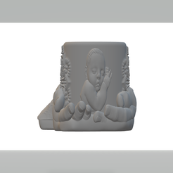 1.png Archivo STL maceta bebe・Idea de impresión 3D para descargar