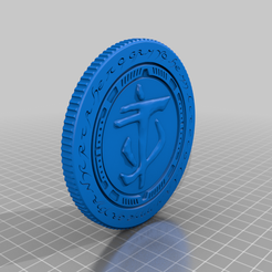 Protector_coin_decimated.png Free STL file Doom Eternal Praetor Suit Token・3D printing idea to download