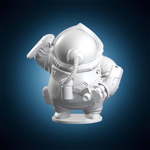 Astronaut Bard League of Legends Statue