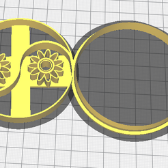 yin-yang-flower.png STL file Yin Yang flower cookie cutter・3D printer model to download