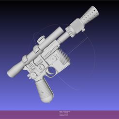 meshlab-2021-08-24-22-09-26-67.jpg Fichier STL Star Wars Han Solo Blaster Modèle de base・Design pour imprimante 3D à télécharger