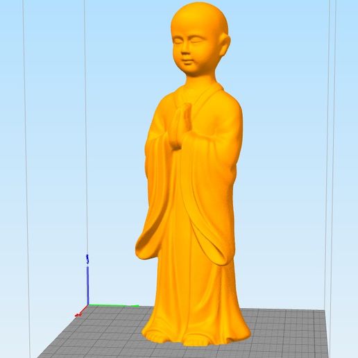 5.jpg STL-Datei Meditierender Mönch・Vorlage für 3D-Druck zum herunterladen, satis3d