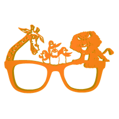 Madagascarbril-paint-2.0.png STL-Datei Madagaskar-Brille (Partybrille)・3D-druckbare Vorlage zum herunterladen