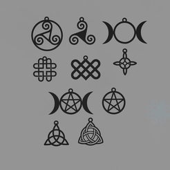 colgantes-brujas-v3.png 10 witch symbol pendants / 6 witch symbol pendants