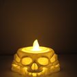 skull.jpg decorative skull candle holders lamp, halloween. Skull candle holders lamp