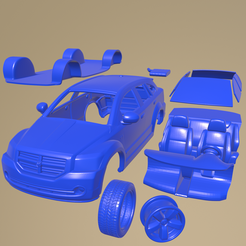 e30_005.png STL file Dodge Caliber 2010 PRINTABLE CAR IN SEPARATE PARTS・Design to download and 3D print