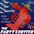 Party-Lobster-IMG.jpg Cha-Cha-Charlie the Cinco de Mayo Party Lobster Phone Holder with Maracas and Sombrero