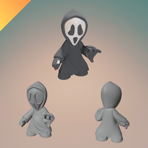 🎃 Scream Ghostface Miniature – STL, OBJ, and GLB 3D Print Model・ STL ...