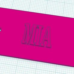MIA.jpg STL file Key ring with name - MIA・3D printable model to download