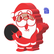 STL00637-2.png Archivo 3D Molde de bomba de baño 3pc Santa Claus・Plan para descargar y imprimir en 3D, CraftsAndGlitterShop