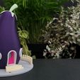 007B.jpg CUTE FAIRY HOUSE V7  - THE EGGPLANT! No Supports needed!