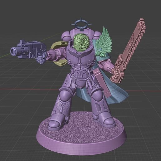 Bloody Angelic Space Captain Proxy for Wargaming