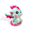 001.png Cute Pink Dragon 3D print model