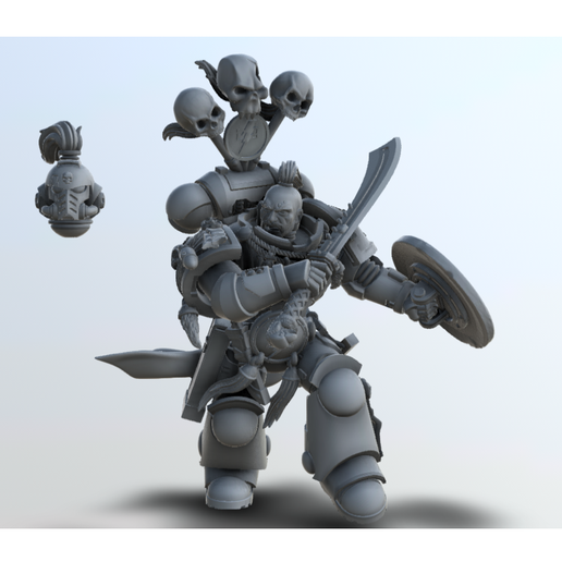 Whitescar.stl.png Капитан с белыми шрамами