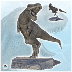 0-14.png STL-Datei T-Rex Dinosaurier (14) - Hochdetaillierte prähistorische Tiere HD Paleoart・3D-druckbares Modell zum Herunterladen