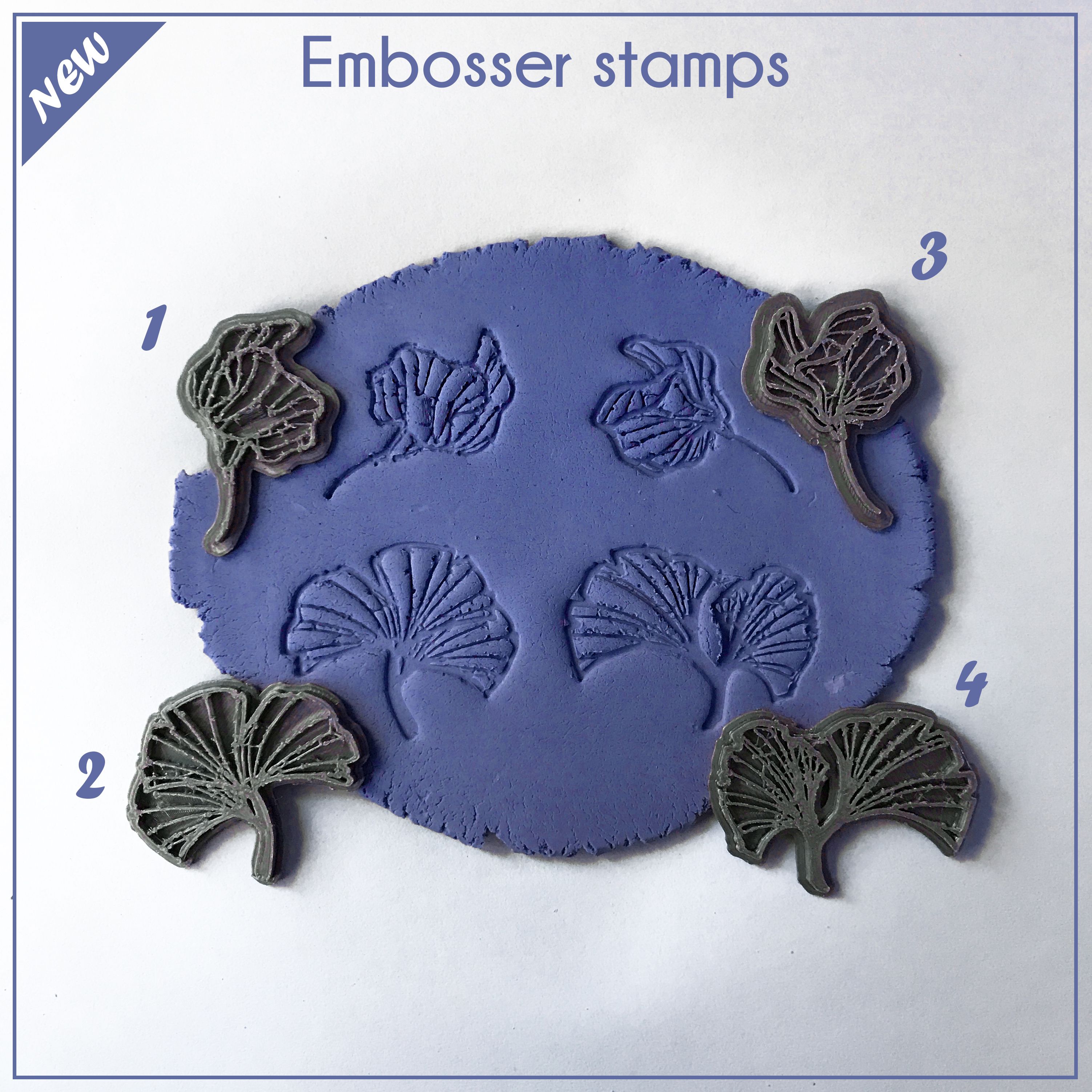 leaf6ab.jpg STL file Leaf set clay embosser stamp - Polymer clay tools - 3d printed polymer clay stamp・3D printing model to download, Keser