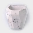 Faceted_Planter_Marble.jpg Free STL file Faceted Modular Wall Planter・3D printable object to download