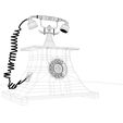 Antique-Telephone4.jpg Antique Telephone - Old phone Low Poly 3D model