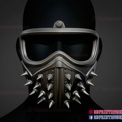 Watch_Dogs_Mask_3d_print_model_01.jpg Archivo 3D Máscara de Watch Dogs - Marcus Holloway Cosplay Halloween・Plan de impresora 3D para descargar