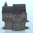 5.png Medieval half-timbered house with canopy and stone base (2) - Pirate Jungle Island Beach Piracy Caribbean Medieval