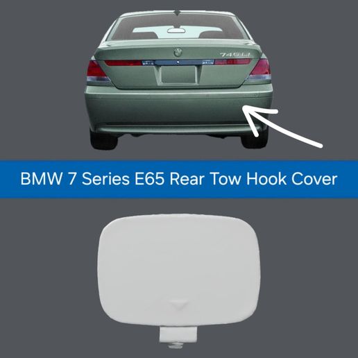 BMW 7 Series E65 E66 (2002-2007) Rear Tow Hook Cover - 51127142216