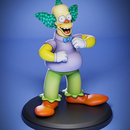 🤡 Krusty the Clown - The Simpsons - Extra・ 3D File for 3D printing・Cults