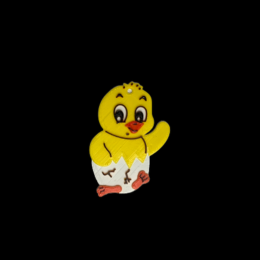 Waving chick 3D model