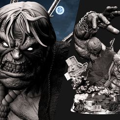 103022-B3DSERK-Solomon-Grundy-Bust-01.jpg Archivo 3D B3DSERK Trimestre de septiembre de 2022: Busto Grundy 1/4 listo para imprimir・Idea de impresión 3D para descargar