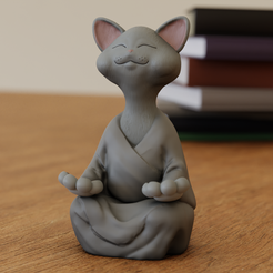 zen-cat-v21.png Archivo STL gato buda zen・Diseño de impresora 3D para descargar
