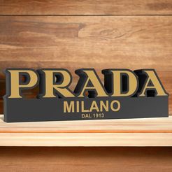 Prada-Gesamt.jpg Prada logo, LED lamp