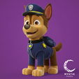 paw-patrol.png Chase Paw Patrol - Lindo personaje 3D de dibujos animados | STL para impresión 3D