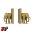 Elephants desktop Bookends_2.jpg Elephant desktop bookends 1