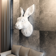 rabbit-wall-2-view-2.png rabbit head wall mount STL