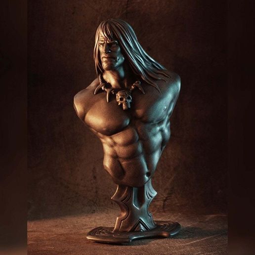 Conan the Barbarian bust (fan art) 3D model