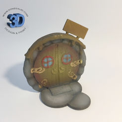 Round Fairy Door2.png STL file Round Fairy Door・Model to download and 3D print