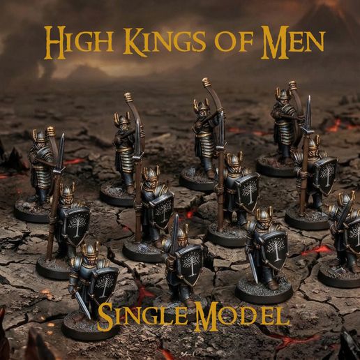 [15mm] High Kings of Men - Single Model (presupported)