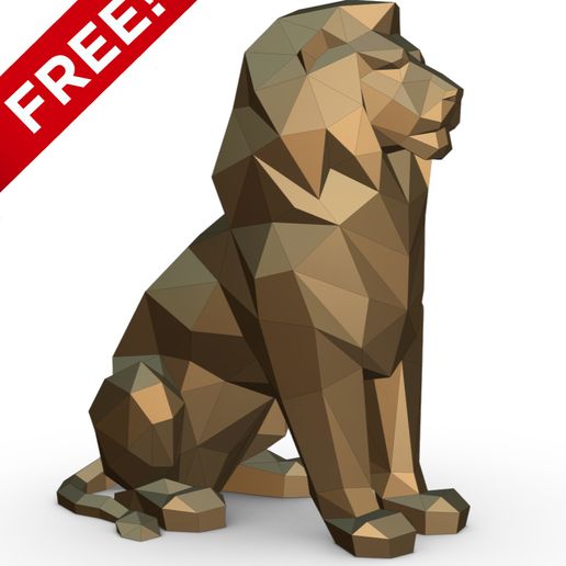 lion figurine 3D model