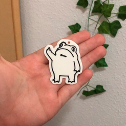 Sin-título-1.png Frosch-Schlüsselanhänger mit ausgestrecktem Finger
