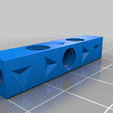 uBeam8.SharpStraight5.TriangleLookTest.stl.png Lego Technic Beam 5 with Alternating holes and fancy modding