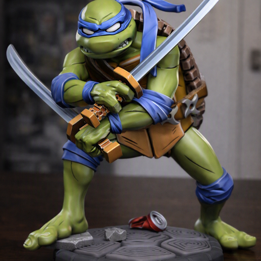Leonardo Ninja Turtle STL – TMNT Fan Art 3D Print | Resin & FDM