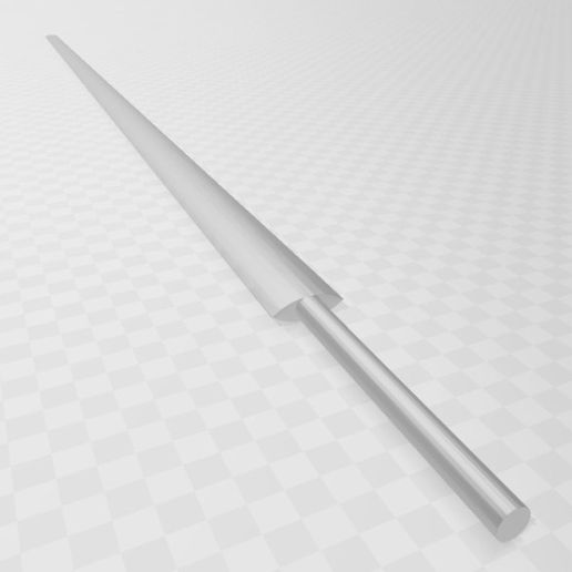 Display straight sword blade 3D model