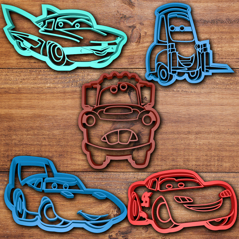 Todo.png Download STL file Cars movie cookie cutter set • 3D printable model, davidruizo