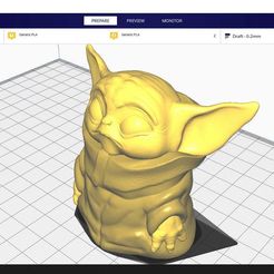 fgrrrrr.jpg Free STL file Baby Yoda - Dual Color・3D printing model to download
