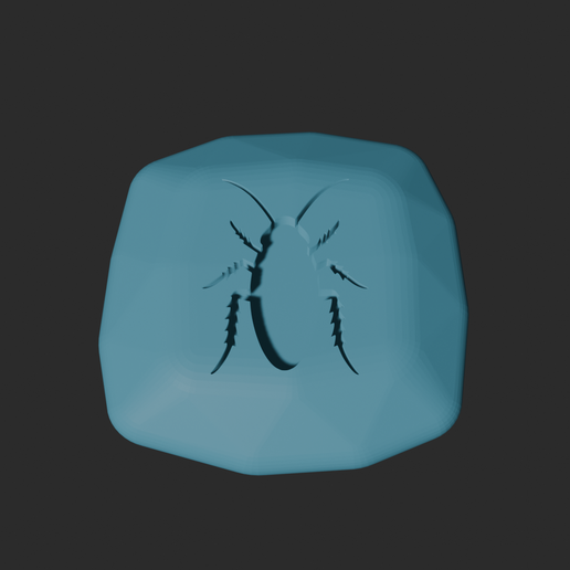Cockroach Stone - 3D Printable Game Token