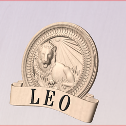 LEO-_1.png STL-Datei Tierkreiszeichen Löwe・3D-druckbares Modell zum Herunterladen
