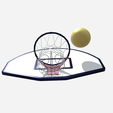 5.png Low Poly Basketball with Board
